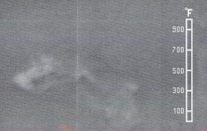 Thermal image: Gun in the snow (via Suffolk County DA)