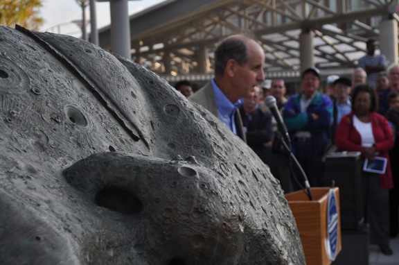 Joe Wheelwright at Sleeping Moon unveiling
