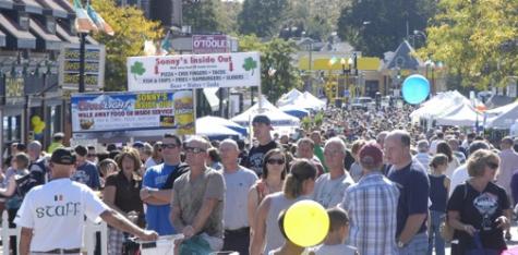 Irish Heritage Festival in Adams Village 2011: The scene on Adams Street on Sunday afternoon.