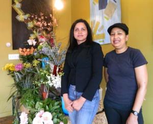 Joint venture: Estella Marina, left, and Karen Henry-Garrett inside the Dot2Dot cafe this week. Photo by Bill Forry