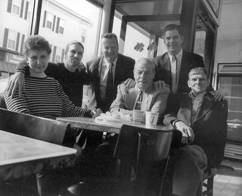 The Walsh clan at Greenhills in 2000: from left Mary Walsh, John Walsh, Marty Walsh, Pat Walsh - who passed away last week - Rep. Martin J. Walsh and his father, the late John Walsh. 	File photo