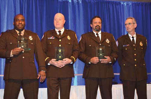 For their actions after the bombings at the Boston Marathon, Christopher Holgate, John Cotter, and Randall Souza were awarded the Medal of Honor by the Boston Emergency Medical Services at a dinner on Friday at Venezia in Port Norfolk.