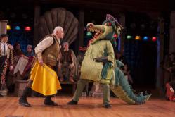 Jay meets the dragon in a scene from this year’s “Christmas Revels.”