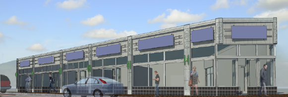 Emerald Isle block re-imagined: A rendering of the completed building.