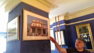 Steven Dimeo in his Lower Mills dining room. Photo by Gintautas Dumcius