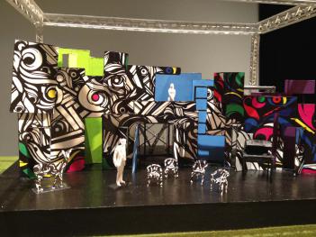 Cristina Todesco designed this set for the Commonwealth Shakespeare Company.