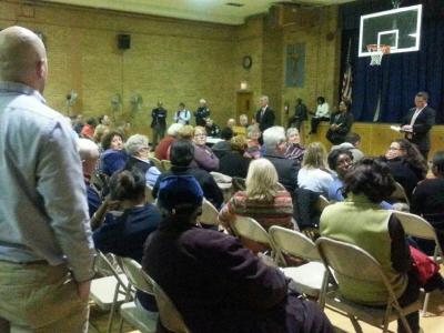 Lower Mills public safety meeting on Nov. 10, 2014: Image courtesy Rep. Cullinane's office
