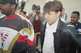 Mark Wahlberg in '93: The performer left Dorchester District Court in April 1993 after criminal charges were dropped against him in an incident in which he allegedly assaulted a Dorchester man in Savin Hill. AP Photo/Paula Scully