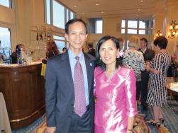 Mary Truong, right, with her husband Nam Pham.