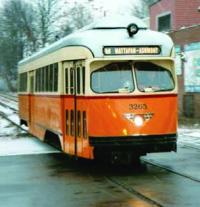 PCC trolley on the Mattapan line