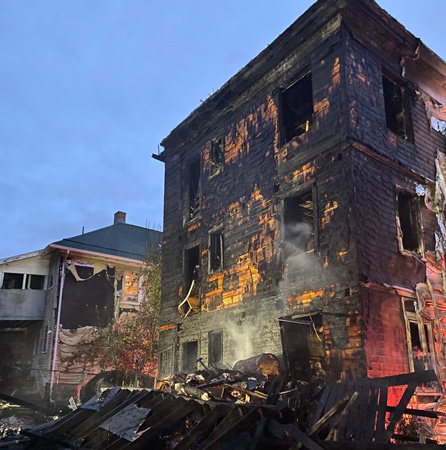 Fairmount Street fire damage