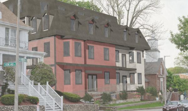 Rendering of proposed four-story apartment building on Humboldt Avenue